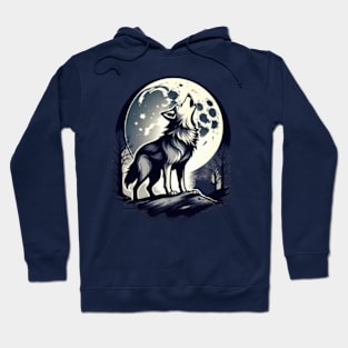 Howling wolf gift ideas Hoodie